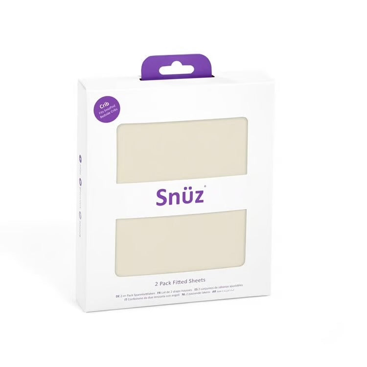 Snuz Crib 2 Pack Fitted Sheets - Linen