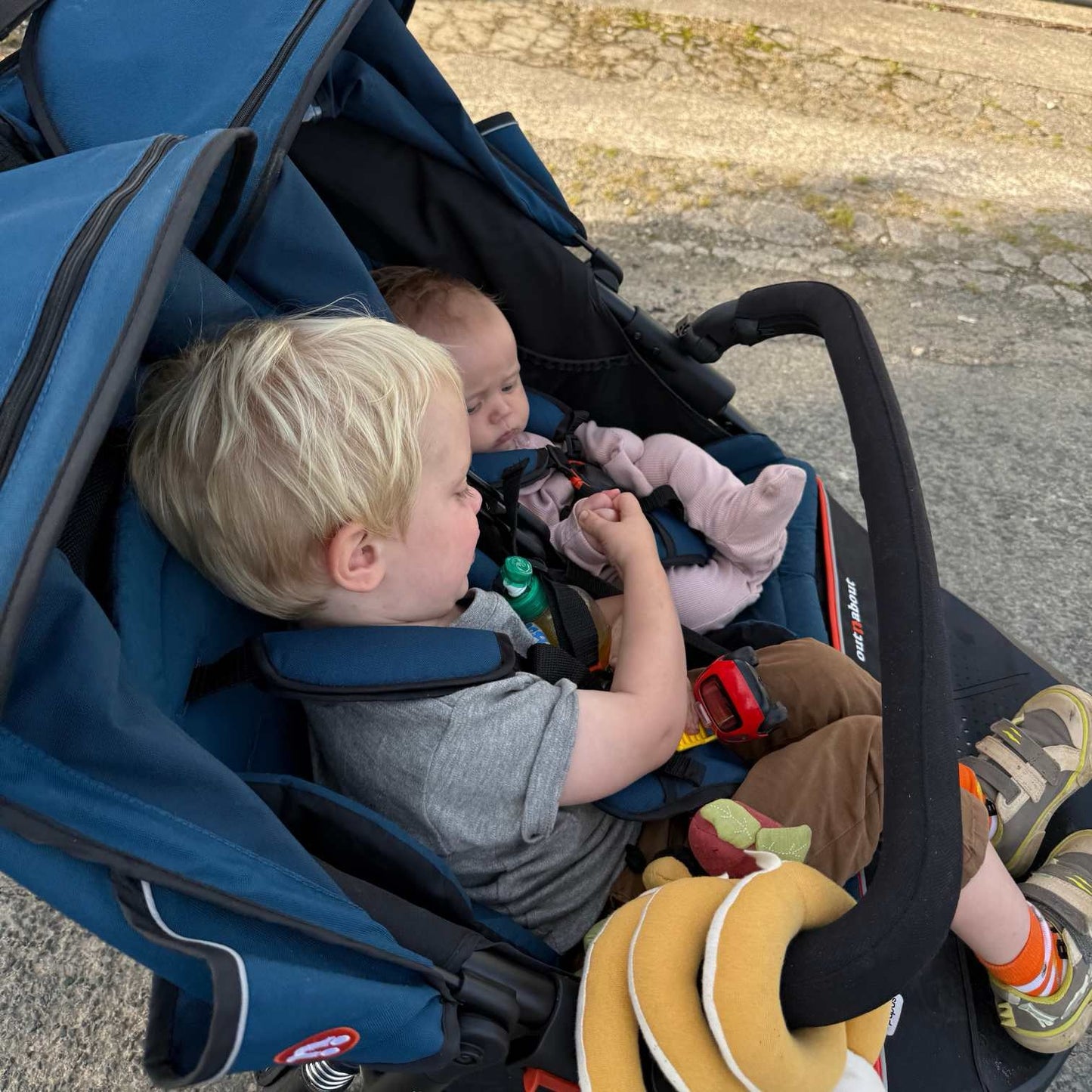 OutnAbout Nipper V6 Double Pushchair Highland Blue