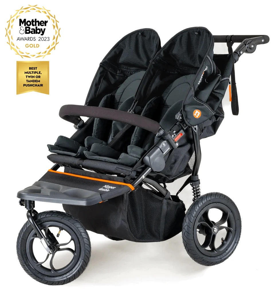 OutnAbout Nipper V5 Double Pushchair Summit Black
