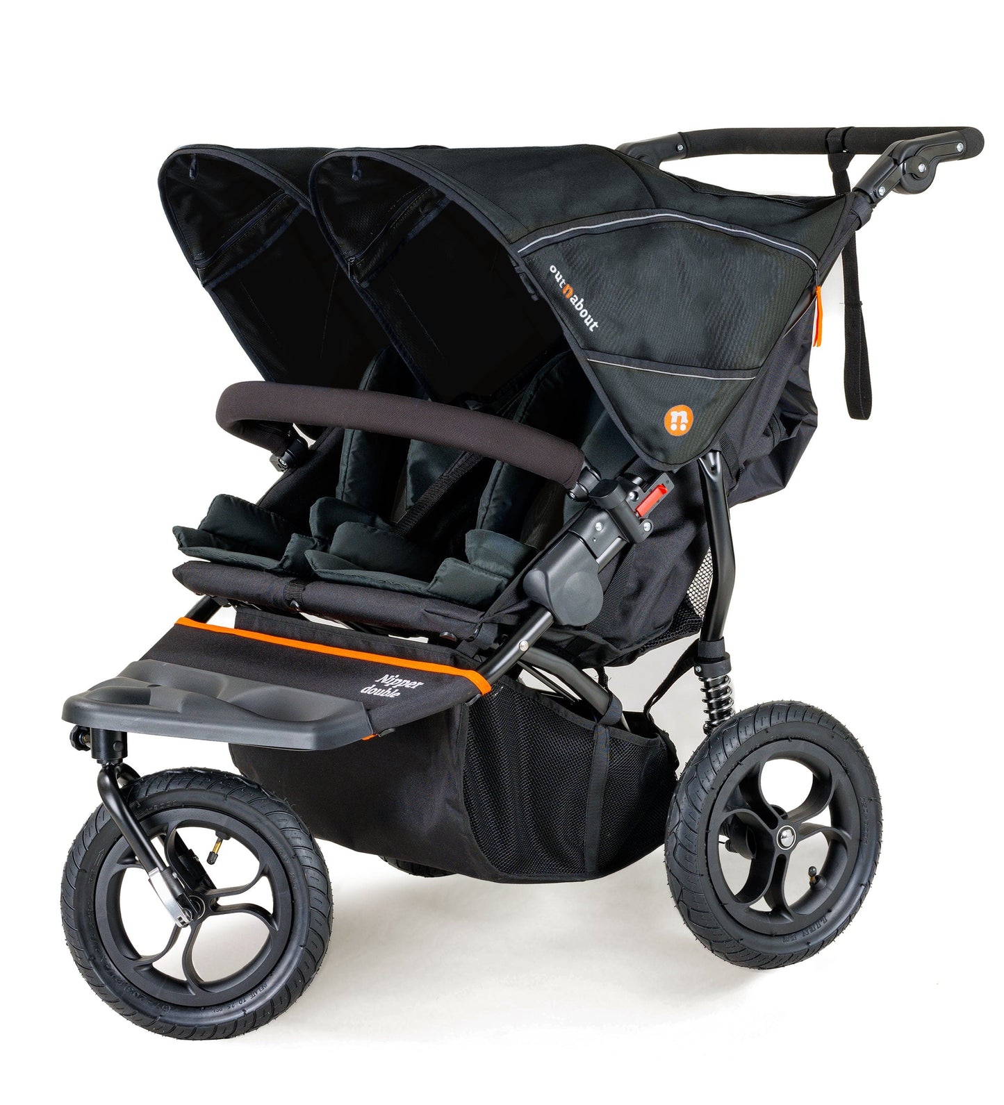 OutnAbout Nipper V5 Double Pushchair Summit Black