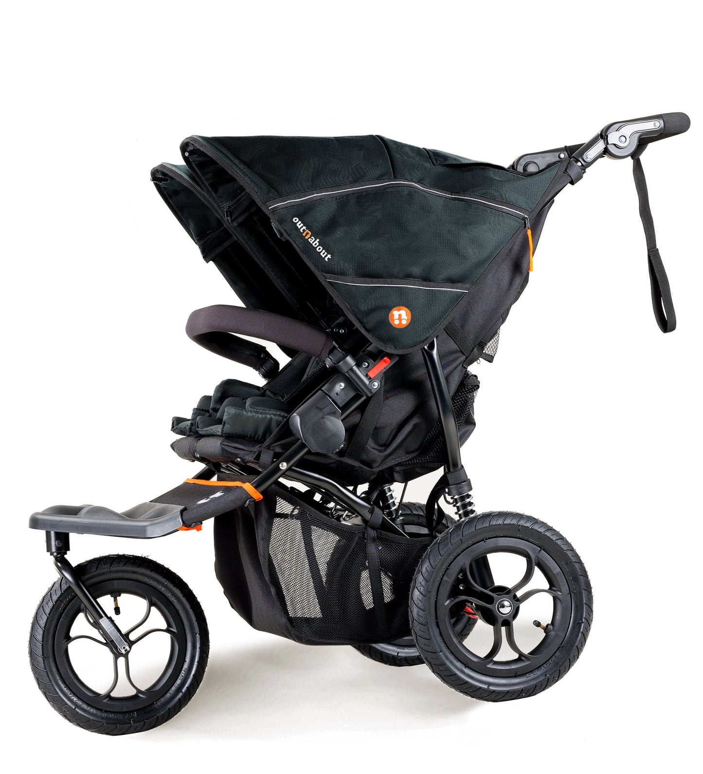 OutnAbout Nipper V5 Double Pushchair Summit Black