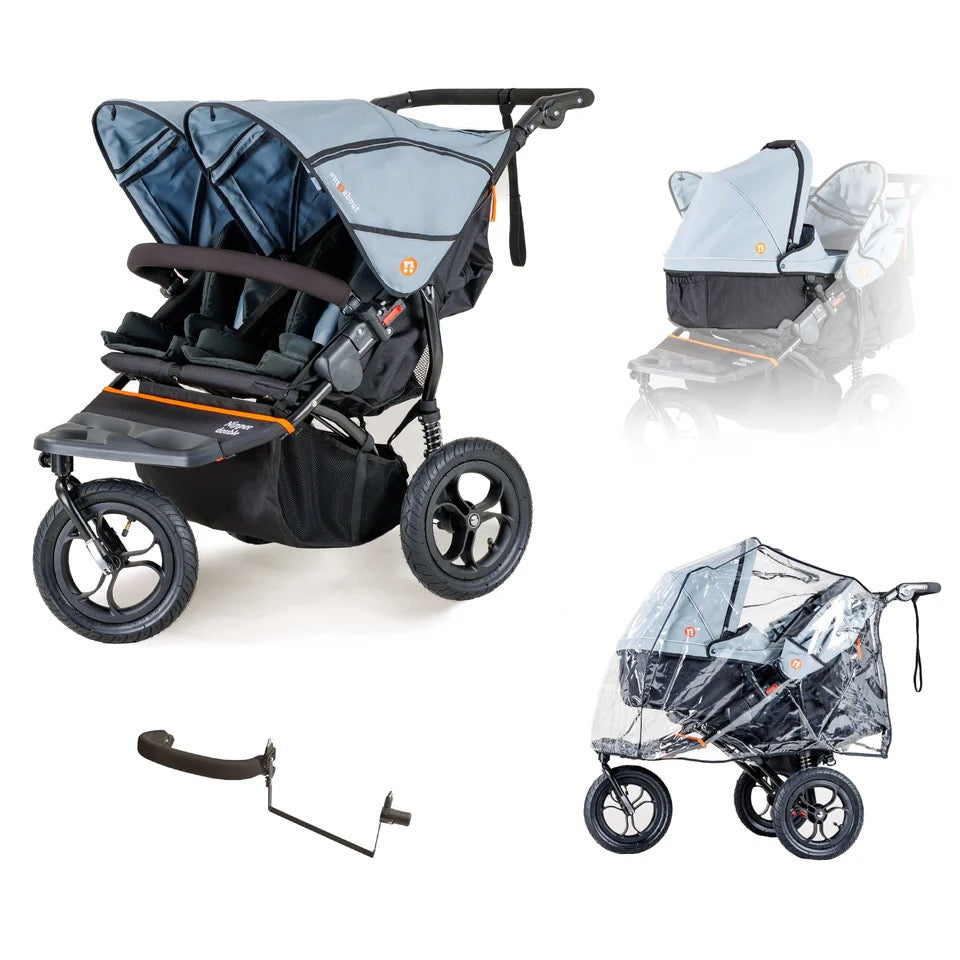 OutnAbout V5 Nipper Newborn & Toddler Starter Bundle - Rocksalt Grey