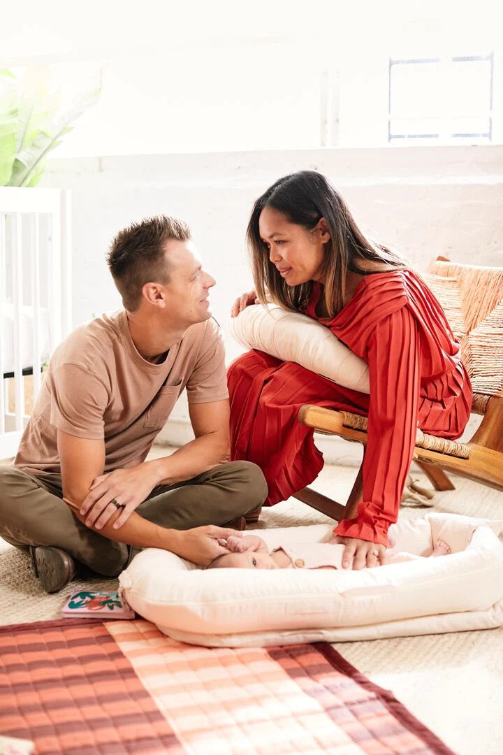 DockATot Deluxe+ Dock - Sand Chambray