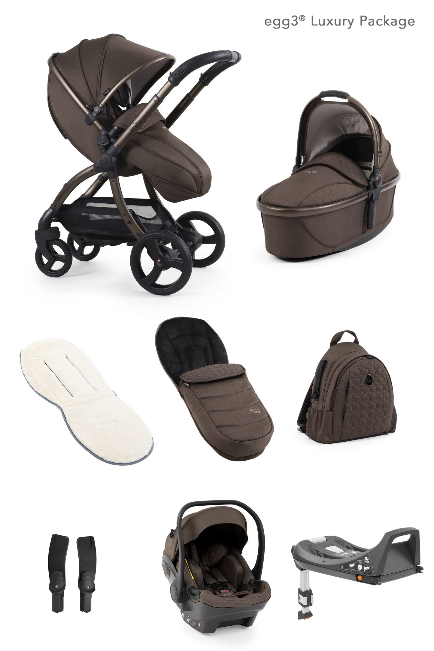 Egg3® Stroller Package Chocolate Velvet