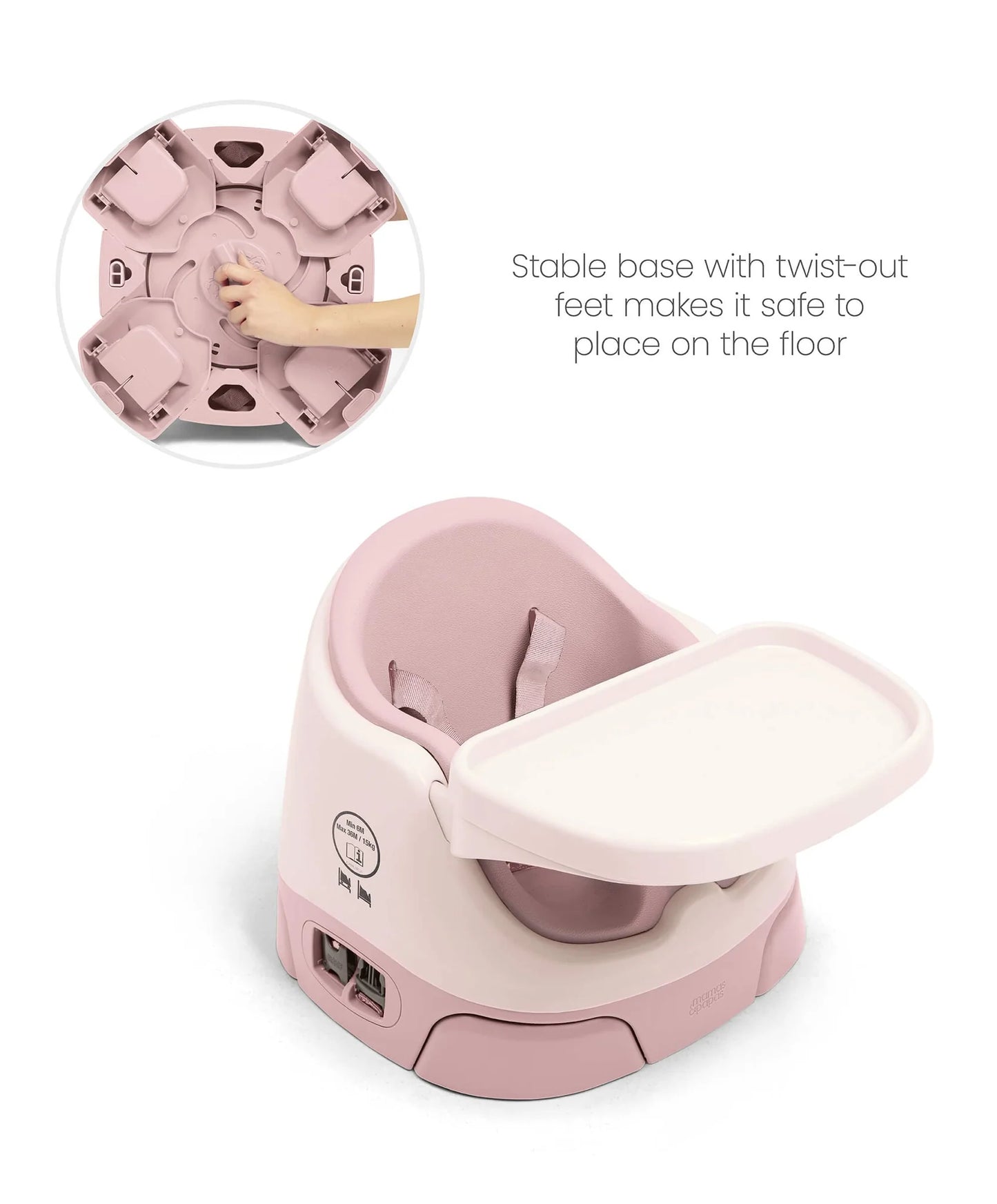 Mamas & Papas Bug 3-in-1 Floor & Booster Seat with Activity Tray - Blossom