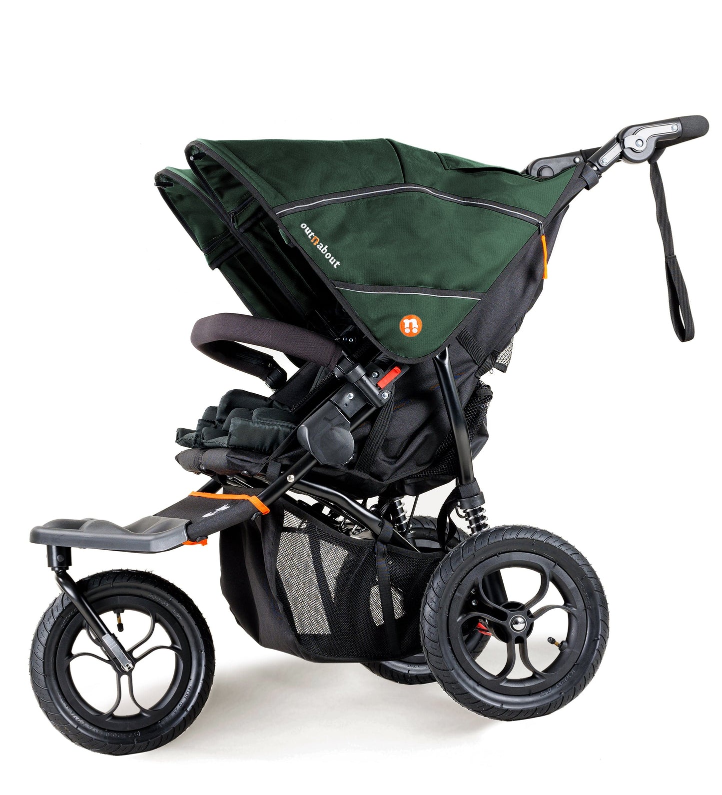 OutnAbout Nipper V5 Double Pushchair Sycamore Green