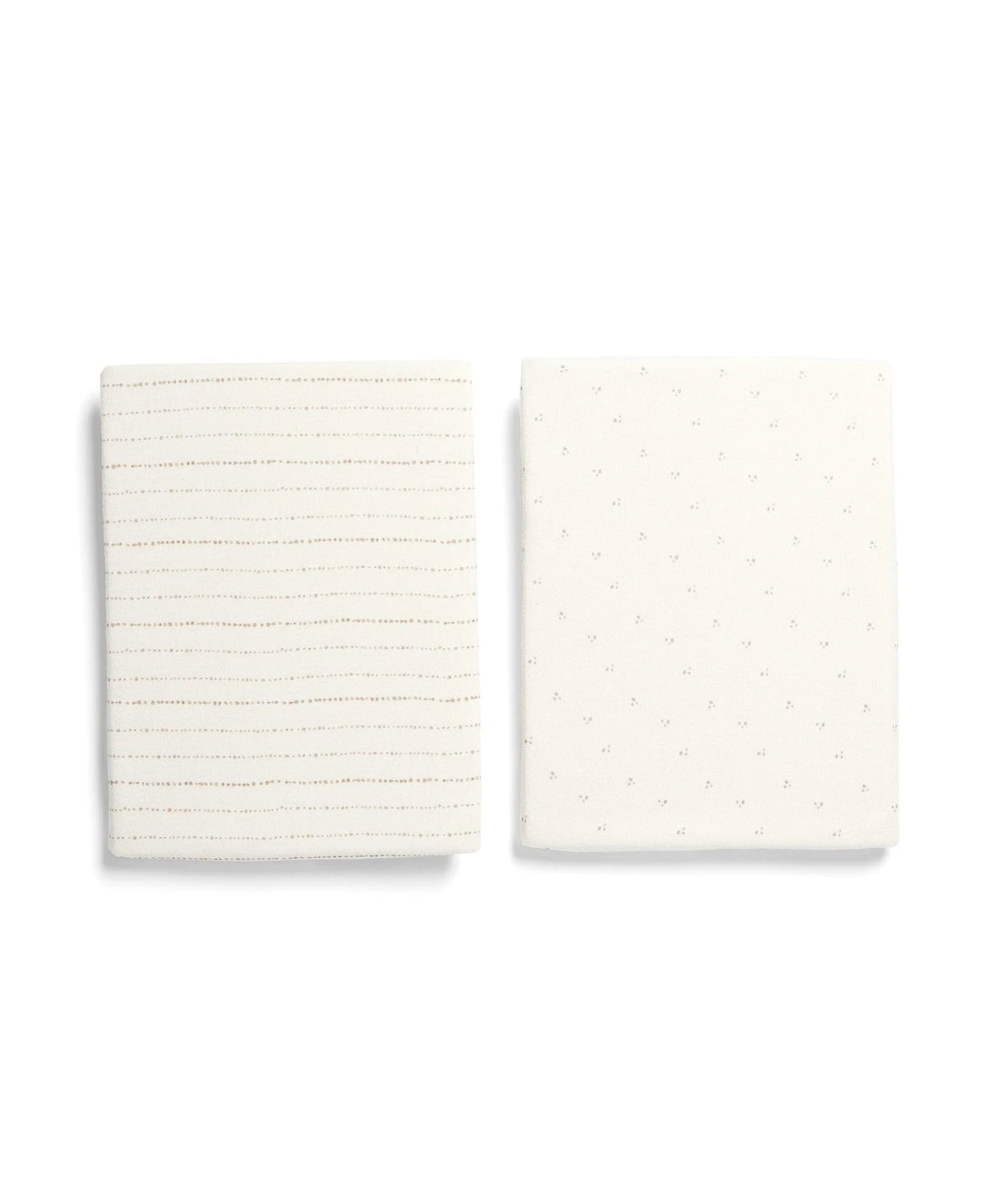 Mamas & Papas 2 Pack Lua Bedside Crib Sheets - Oatmeal