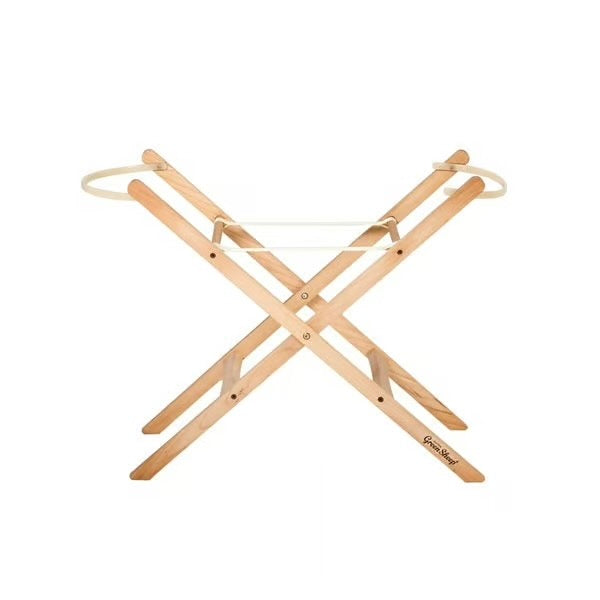 LGS Organic Knit Moses Basket, Mattress & Static Stand