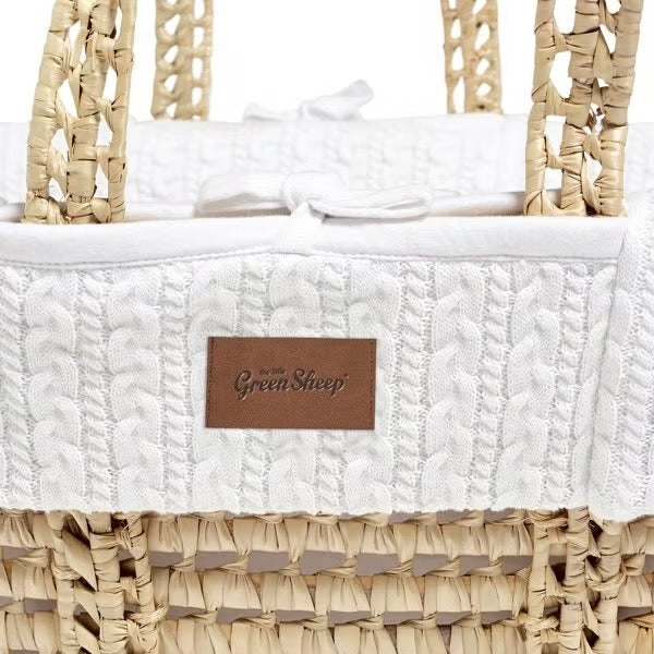 LGS Organic Knit Moses Basket, Mattress & Rocking Stand