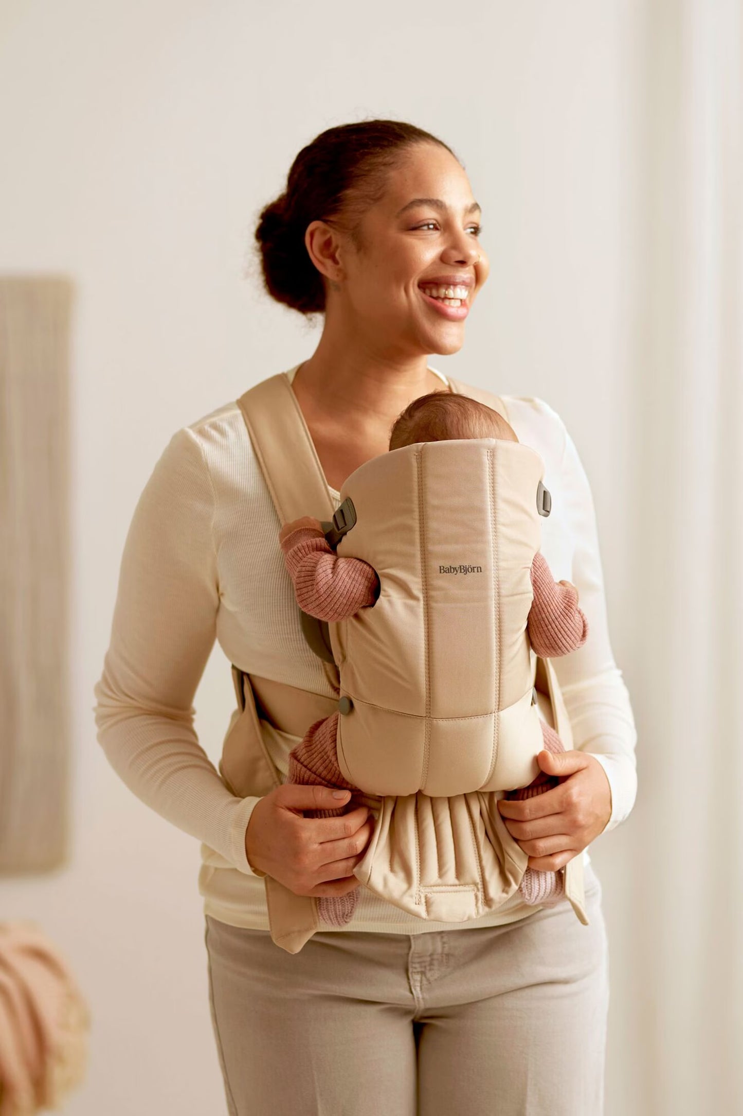 BabyBjorn Baby Carrier Mini- Beige (Woven)