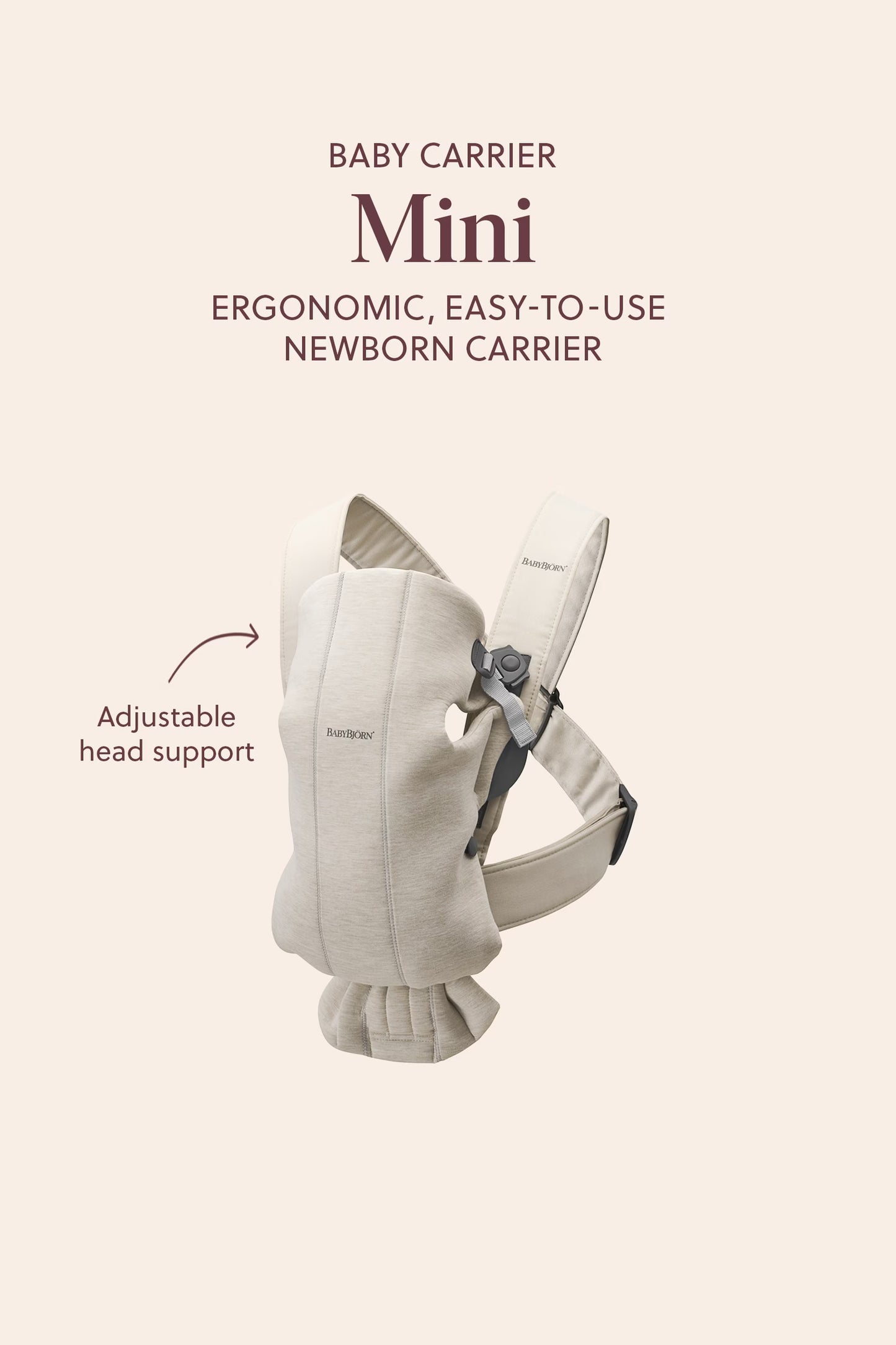 BabyBjorn Baby Carrier Mini- Beige (Woven)