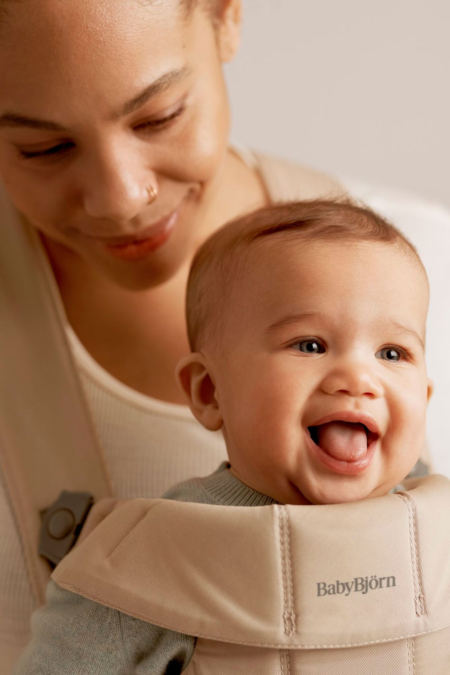 BabyBjorn Baby Carrier Mini- Beige (Woven)