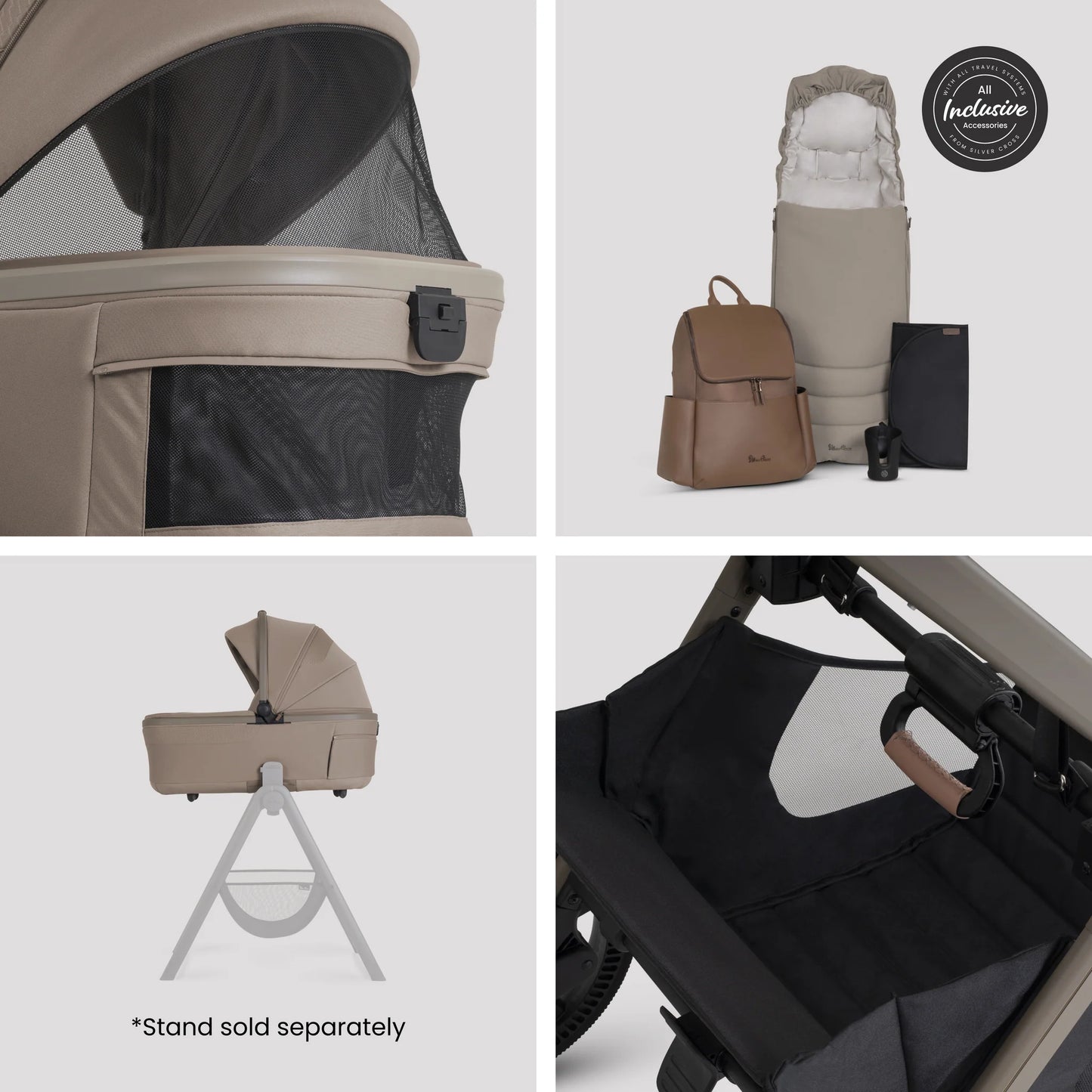 Silver Cross Cove 2 Pram Bundle Champagne
