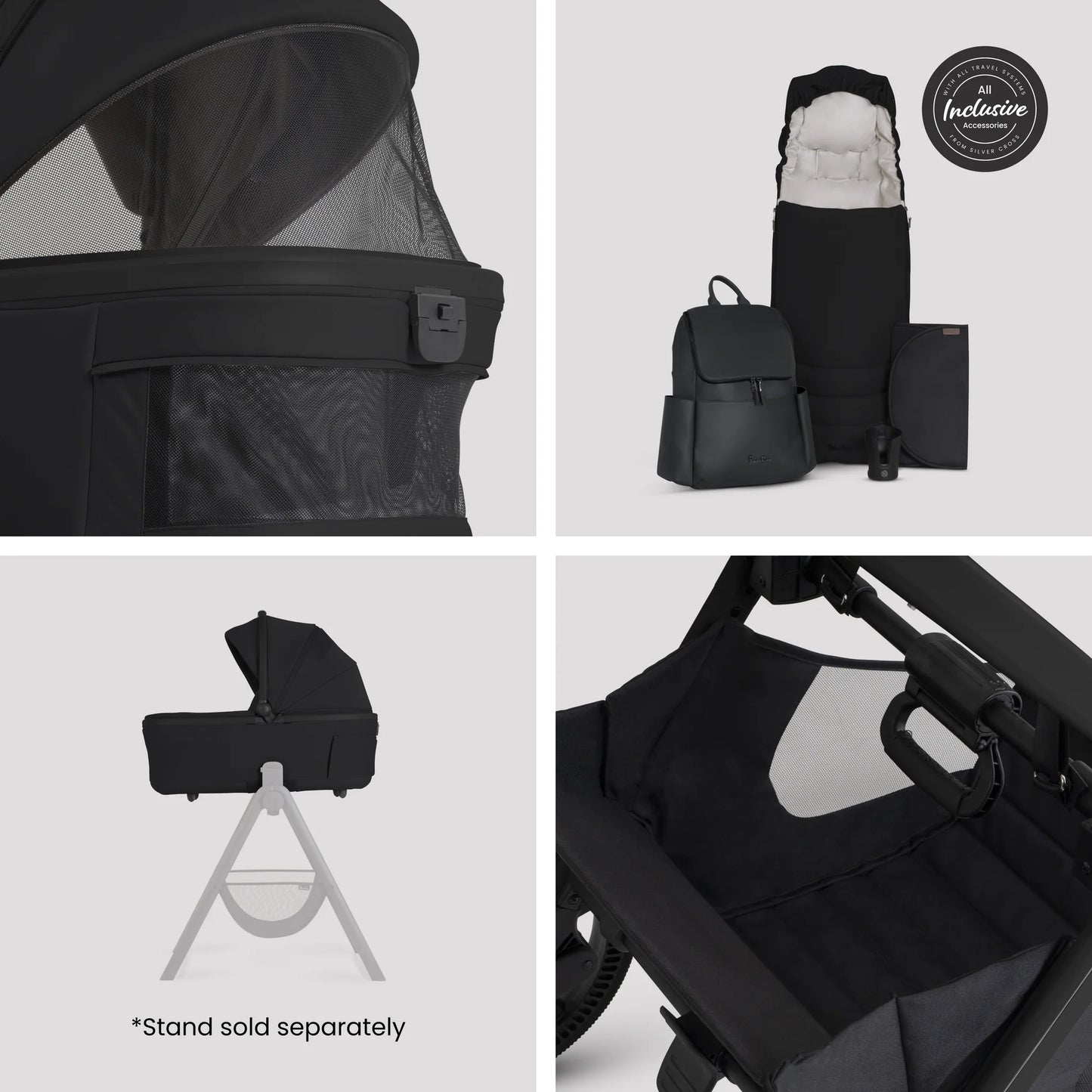 Silver Cross Cove 2 Pram Bundle Onyx