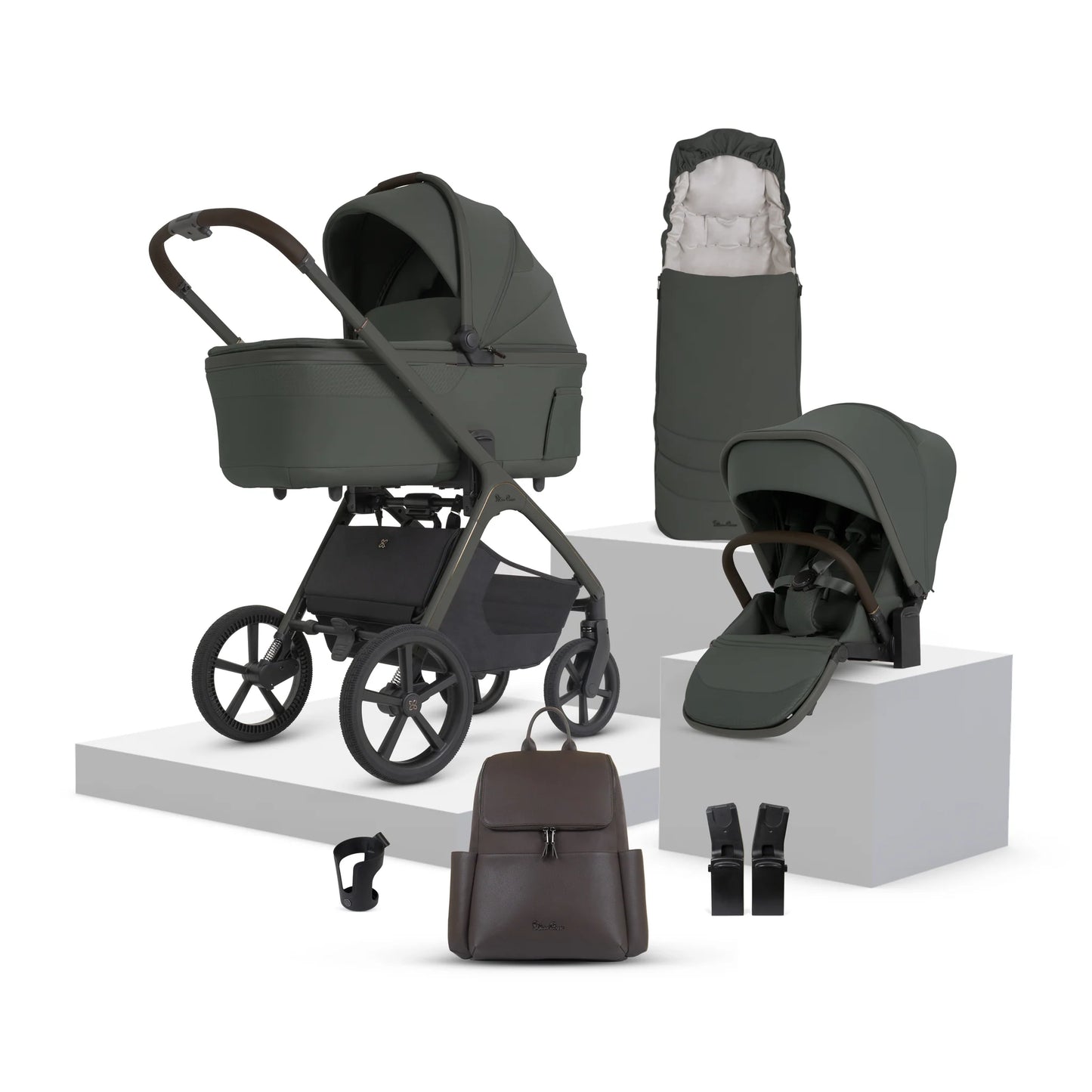 Silver Cross Cove 2 Pram Bundle Pewter
