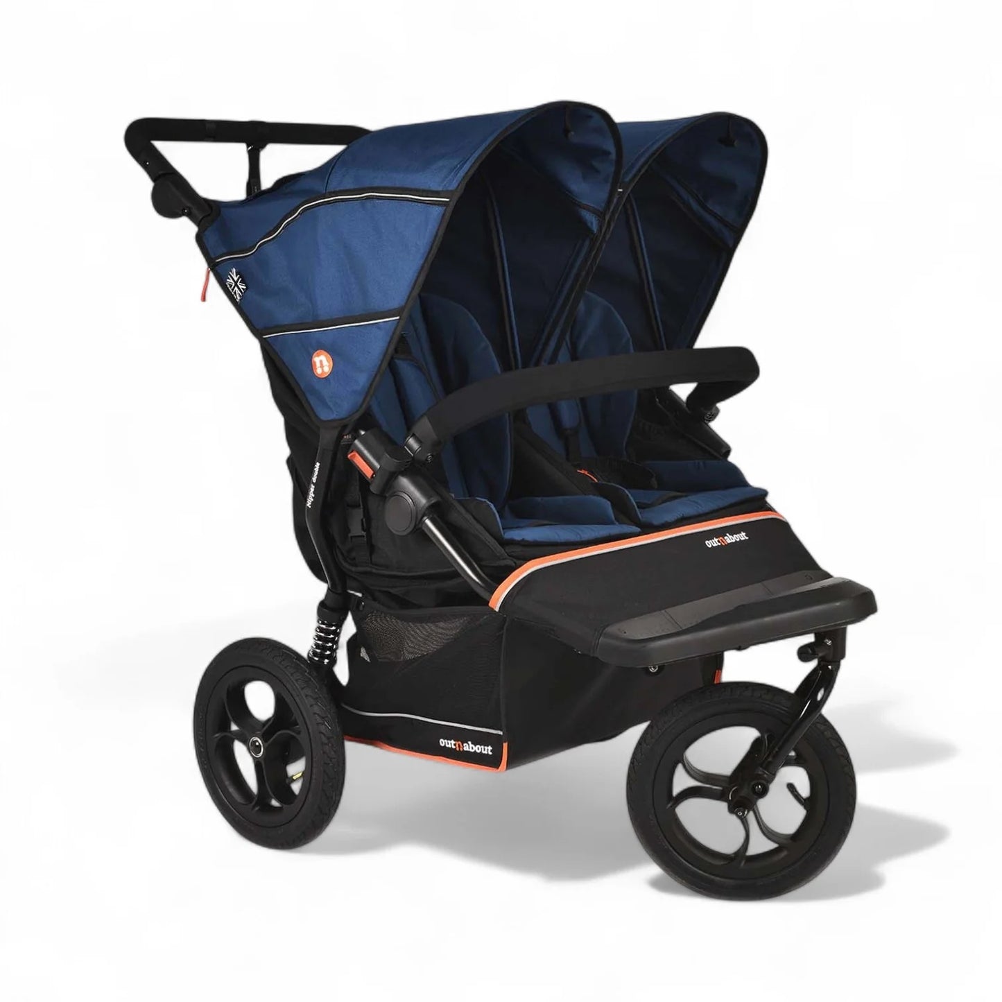 OutnAbout Nipper V6 Double Pushchair Highland Blue