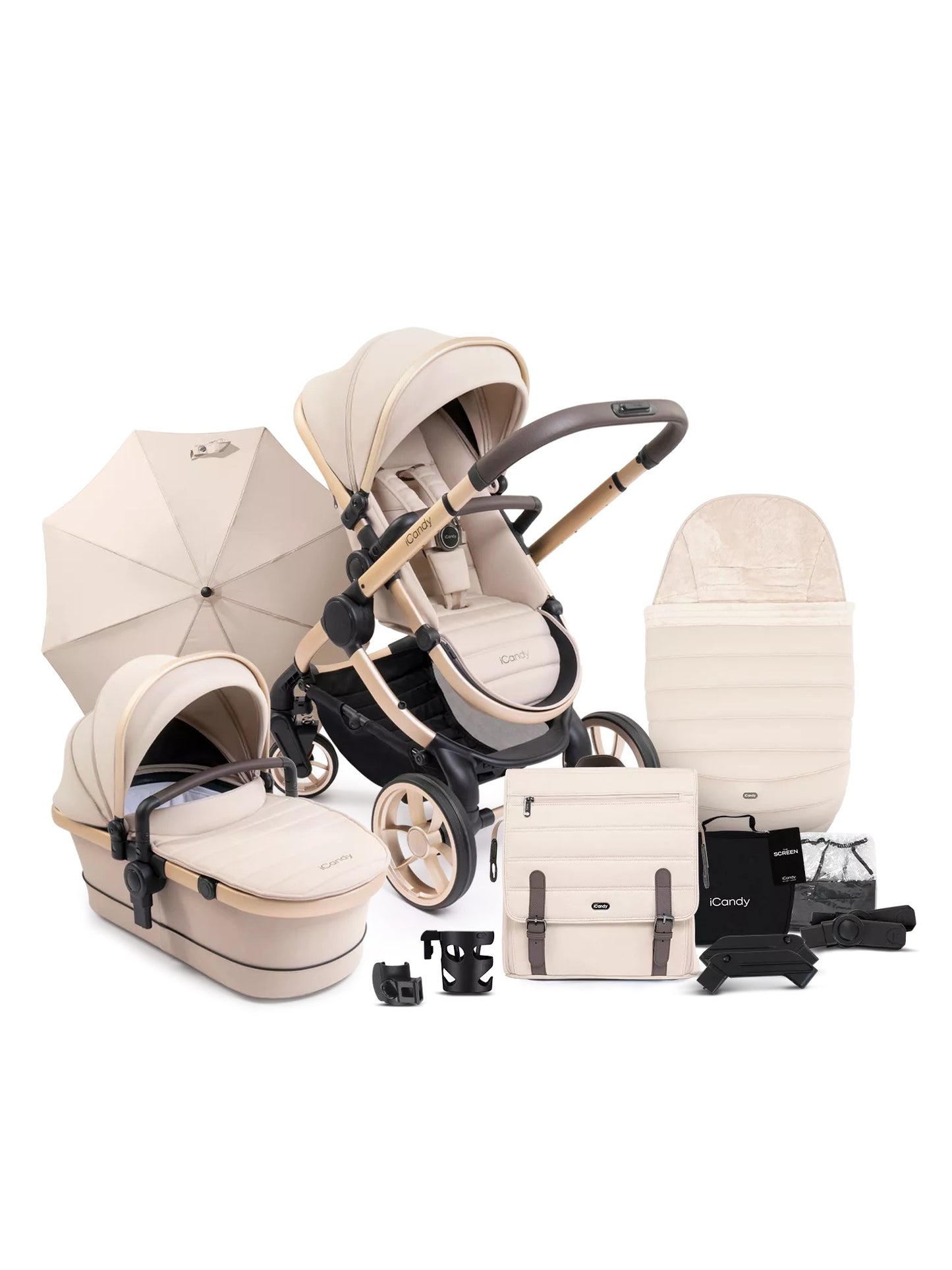 iCandy Peach 7 Pushchair & Carrycot Bundle in Biscotti