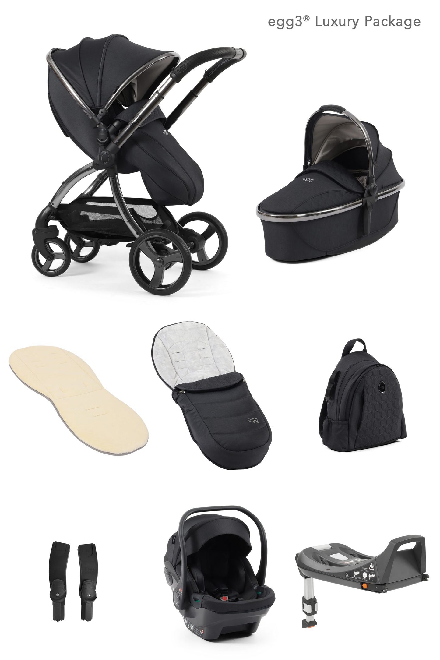 Egg3® Stroller Package Carbonite