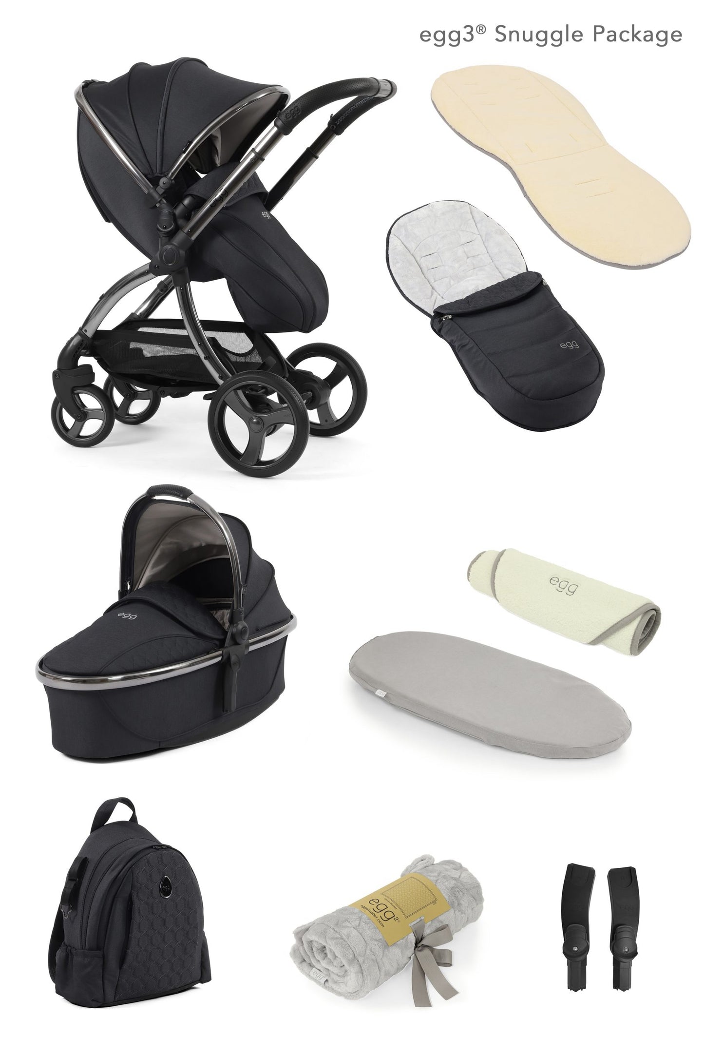 Egg3® Stroller Package Carbonite