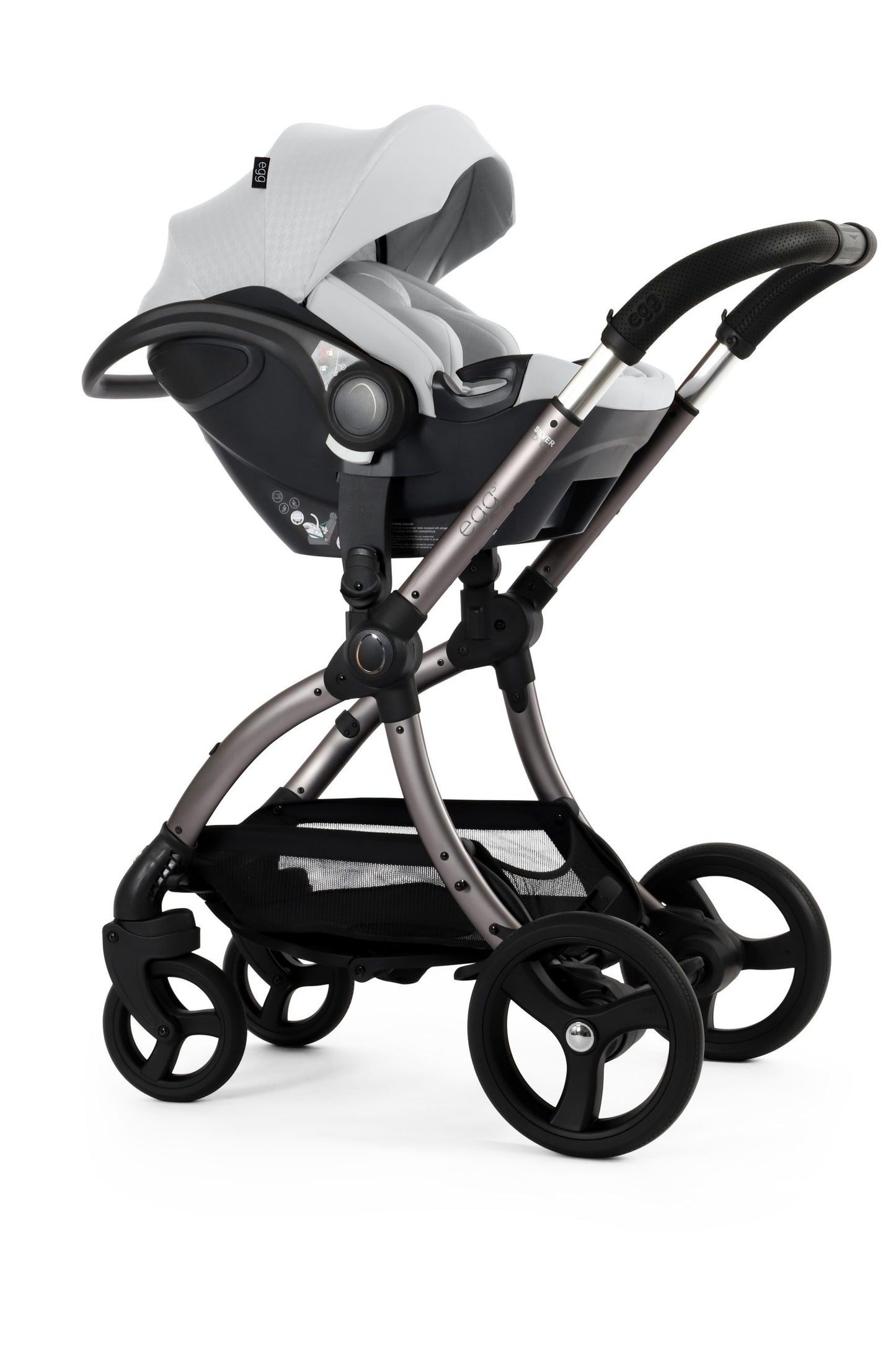 egg3® Stroller Package Houndstooth Silver