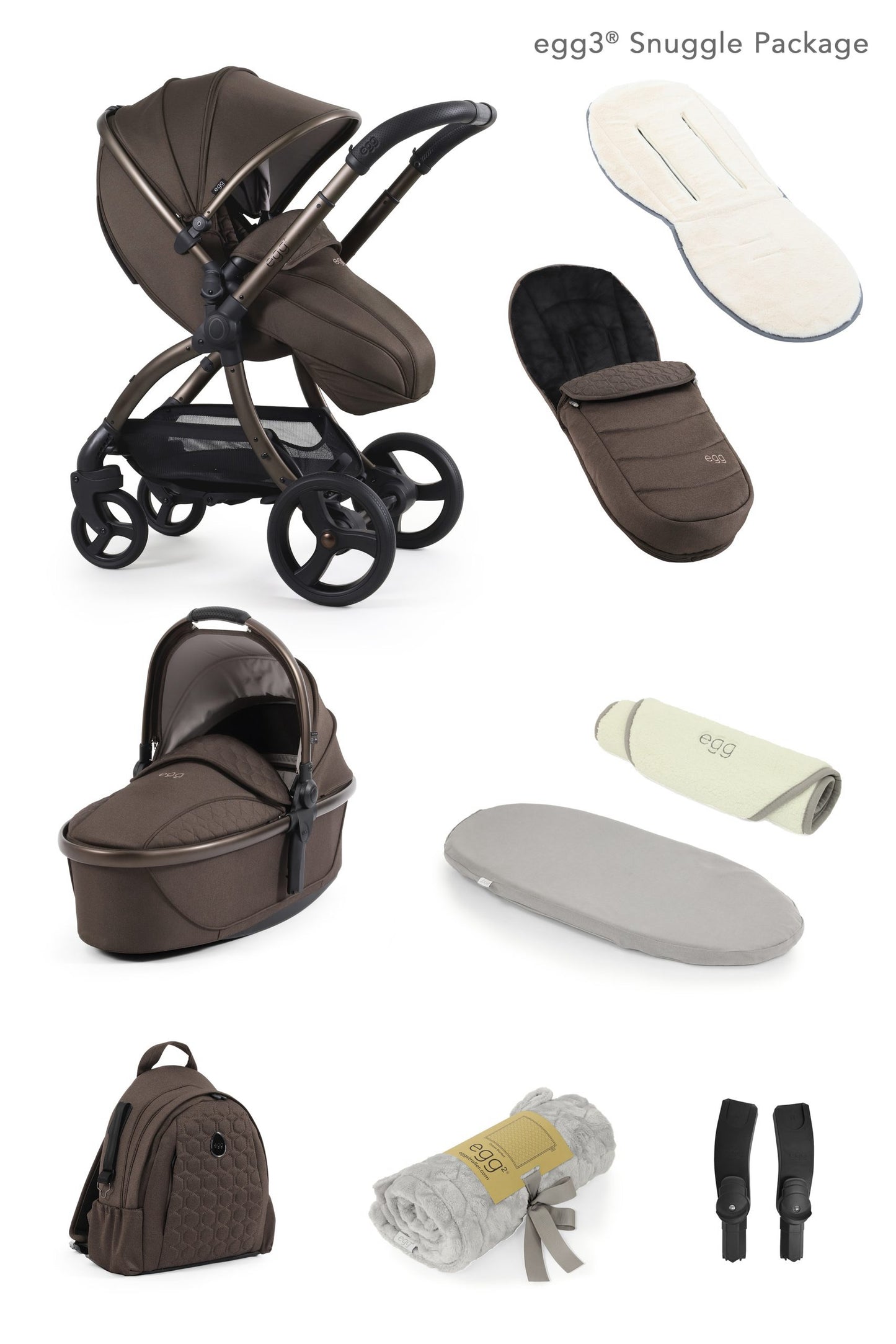 Egg3® Stroller Package Chocolate Velvet