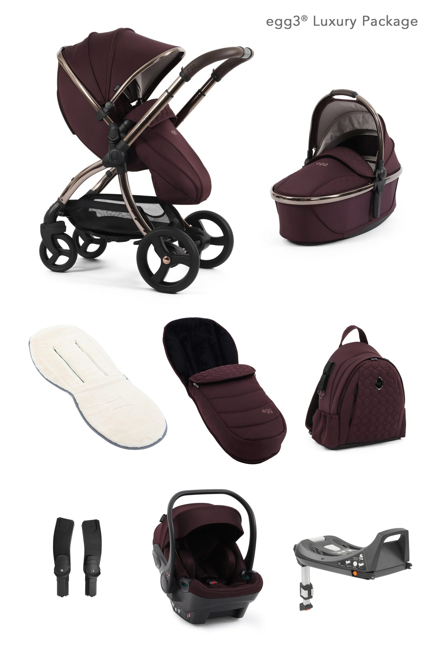 Egg3® Stroller Package Mulberry