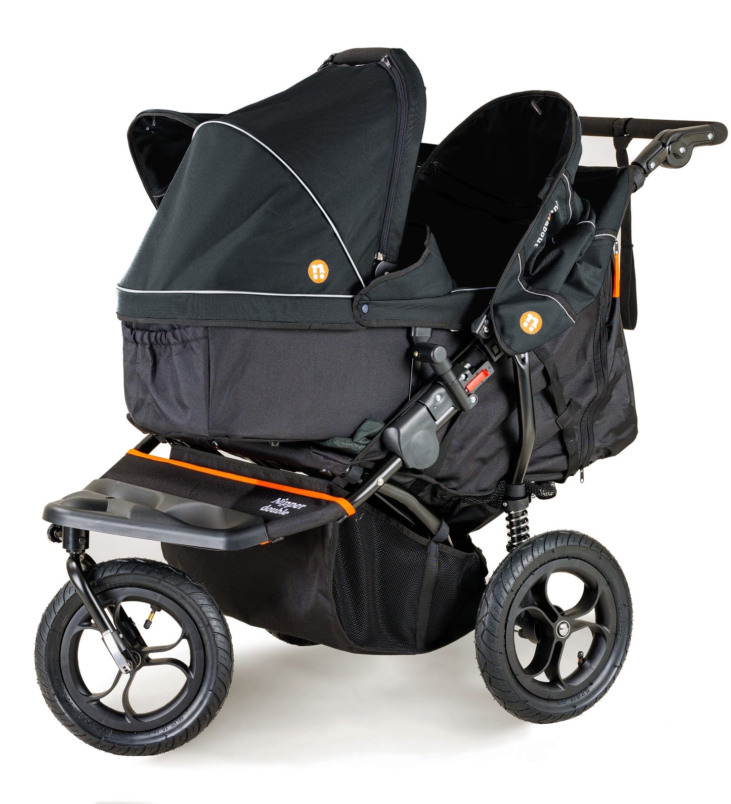OutnAbout Nipper V5 Double Pushchair Summit Black
