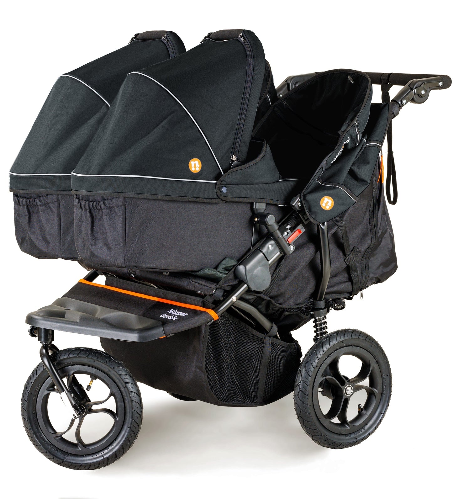 OutnAbout Nipper V5 Double Pushchair Summit Black