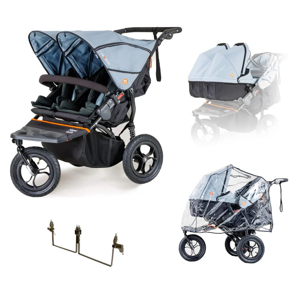 OutnAbout V5 Nipper Double Twin Starter Bundle - Rocksalt Grey