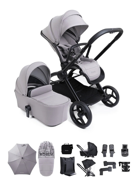 Core 2 Storm Grey Pushchair and Carrycot - Complete Bundle