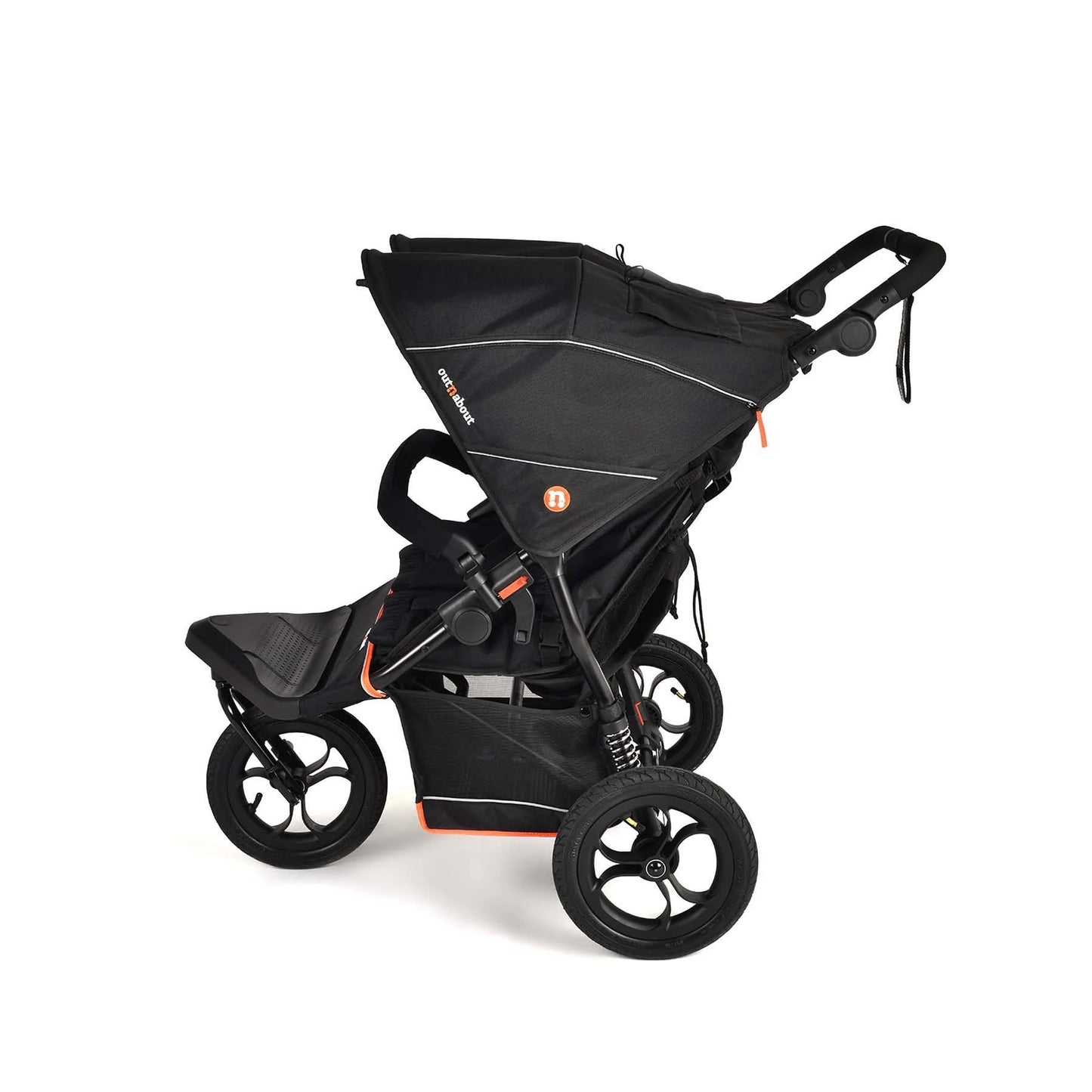 OutnAbout Nipper V6 Double Pushchair Rocksalt Grey