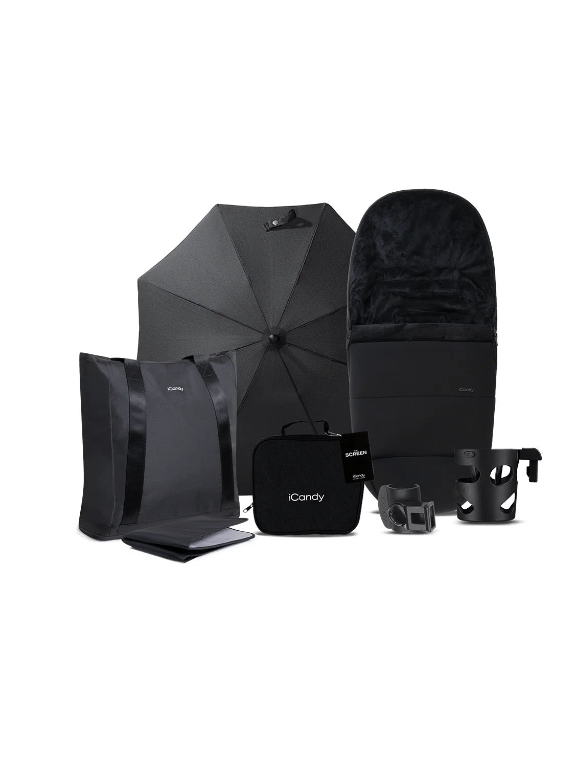 Core 2 Black Pushchair and Carrycot - Complete 360 Car Seat Bundle