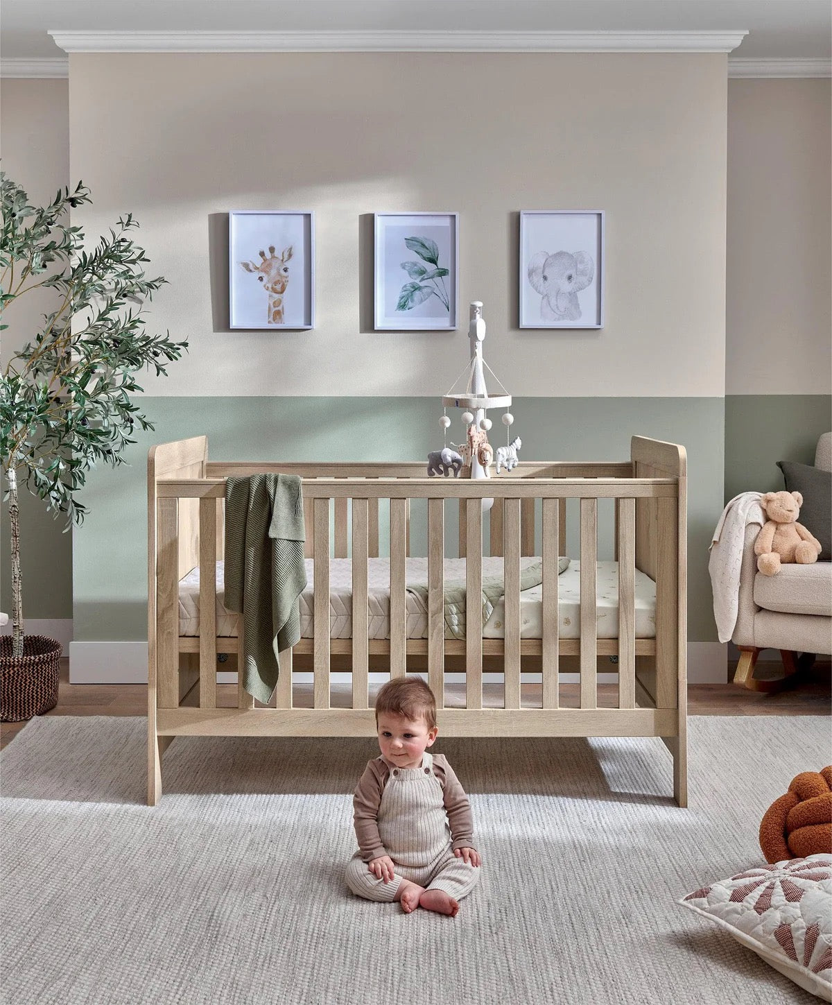 Mamas & Papas Atlas Convertible Cot Bed Light Oak