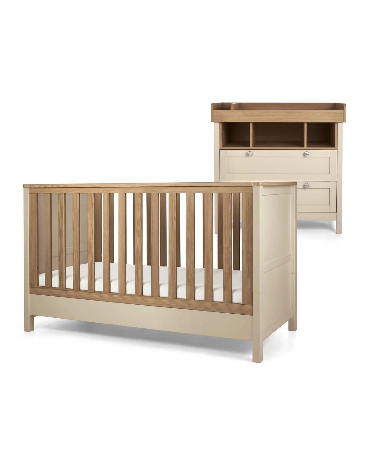 Mamas & Papas Harwell 2 Piece Cotbed Range with Dresser -  Cashmere