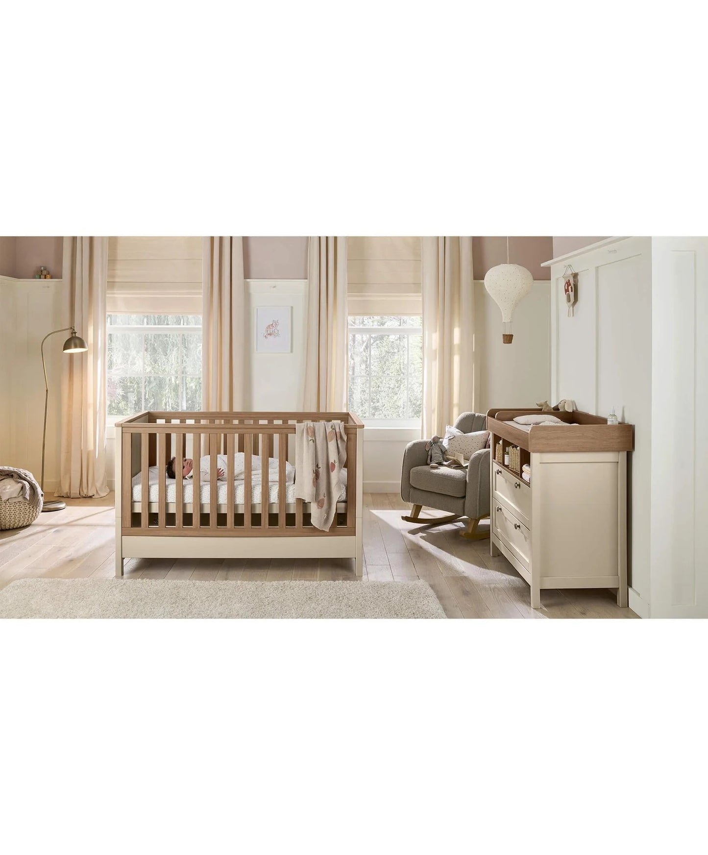 Mamas & Papas Harwell 2 Piece Cotbed Range with Dresser -  Cashmere