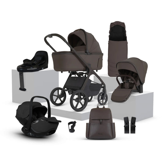 Silver Cross Cove 2 Pram & Car Seat Bundle Chocolate