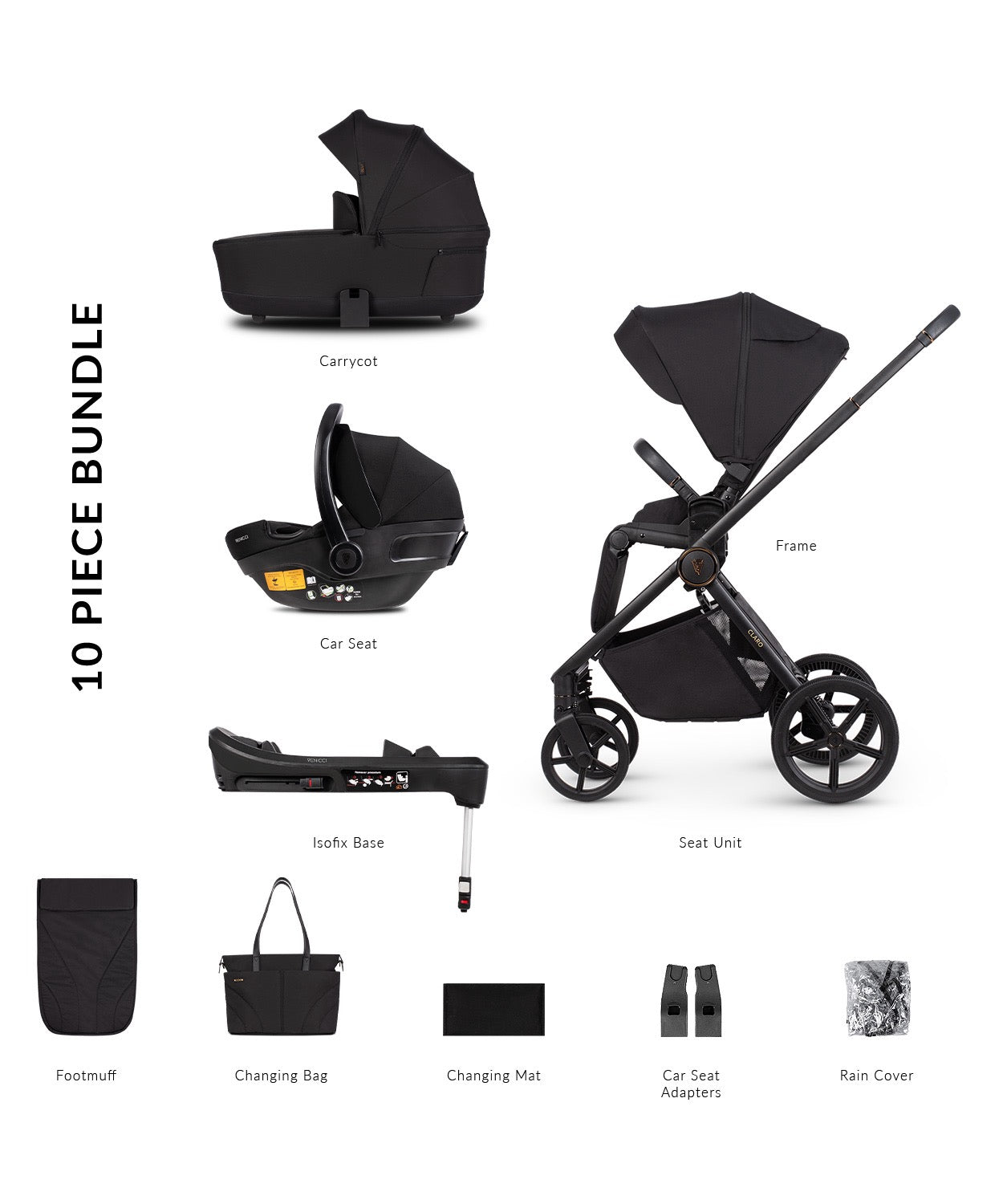 Venicci Claro Noir Pram