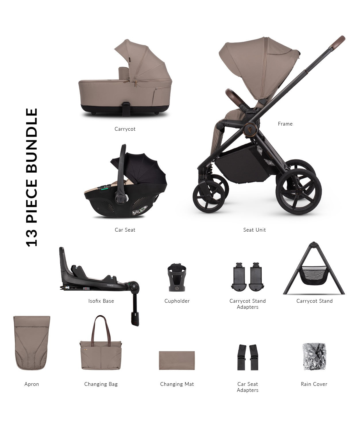 Venicci Claro 2 Almond Pram