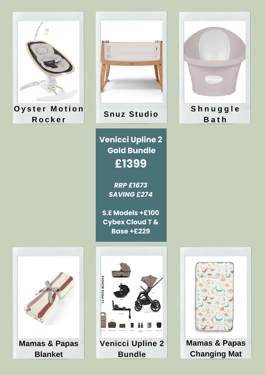 Strollers Gold Venicci Claro Bundle