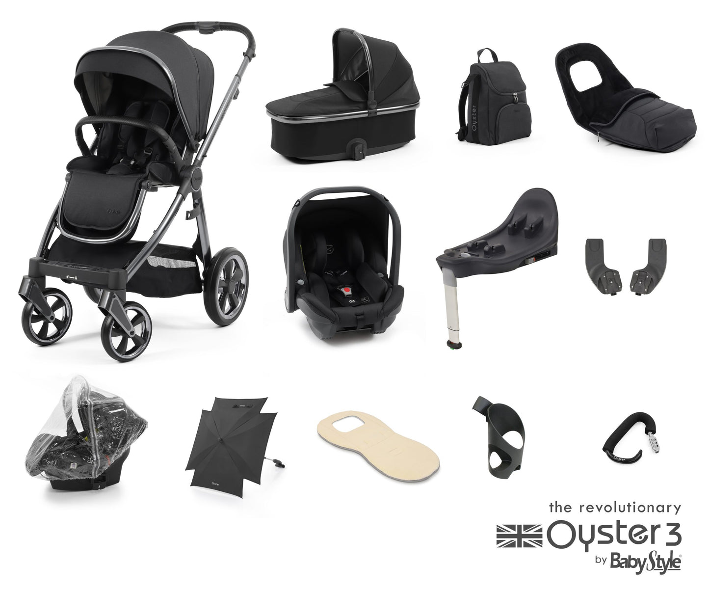 Oyster 3 Travel System Carbonite