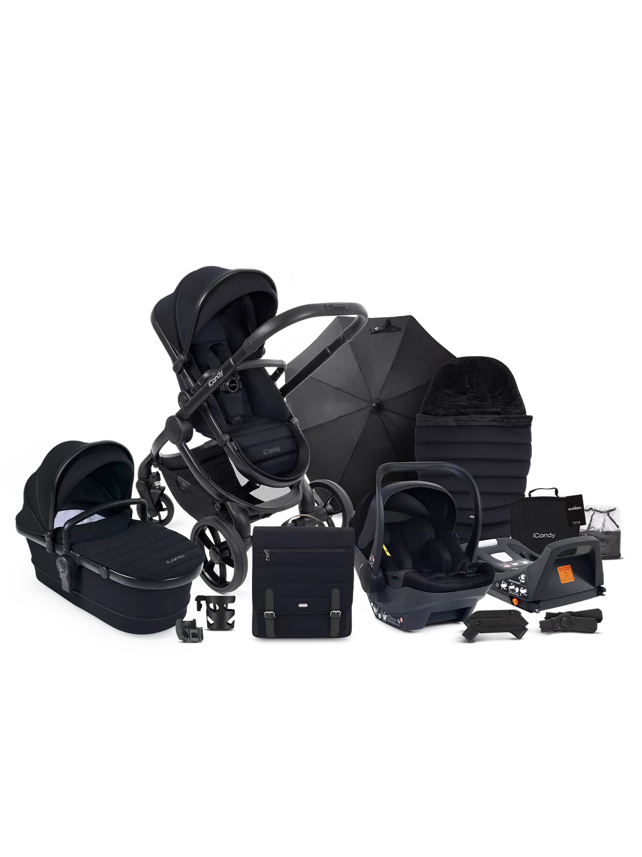 iCandy Peach 7 Pushchair & Carrycot Bundle in Black Edition