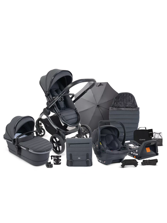 iCandy Peach 7 Pushchair & Carrycot Bundle in Dark Grey