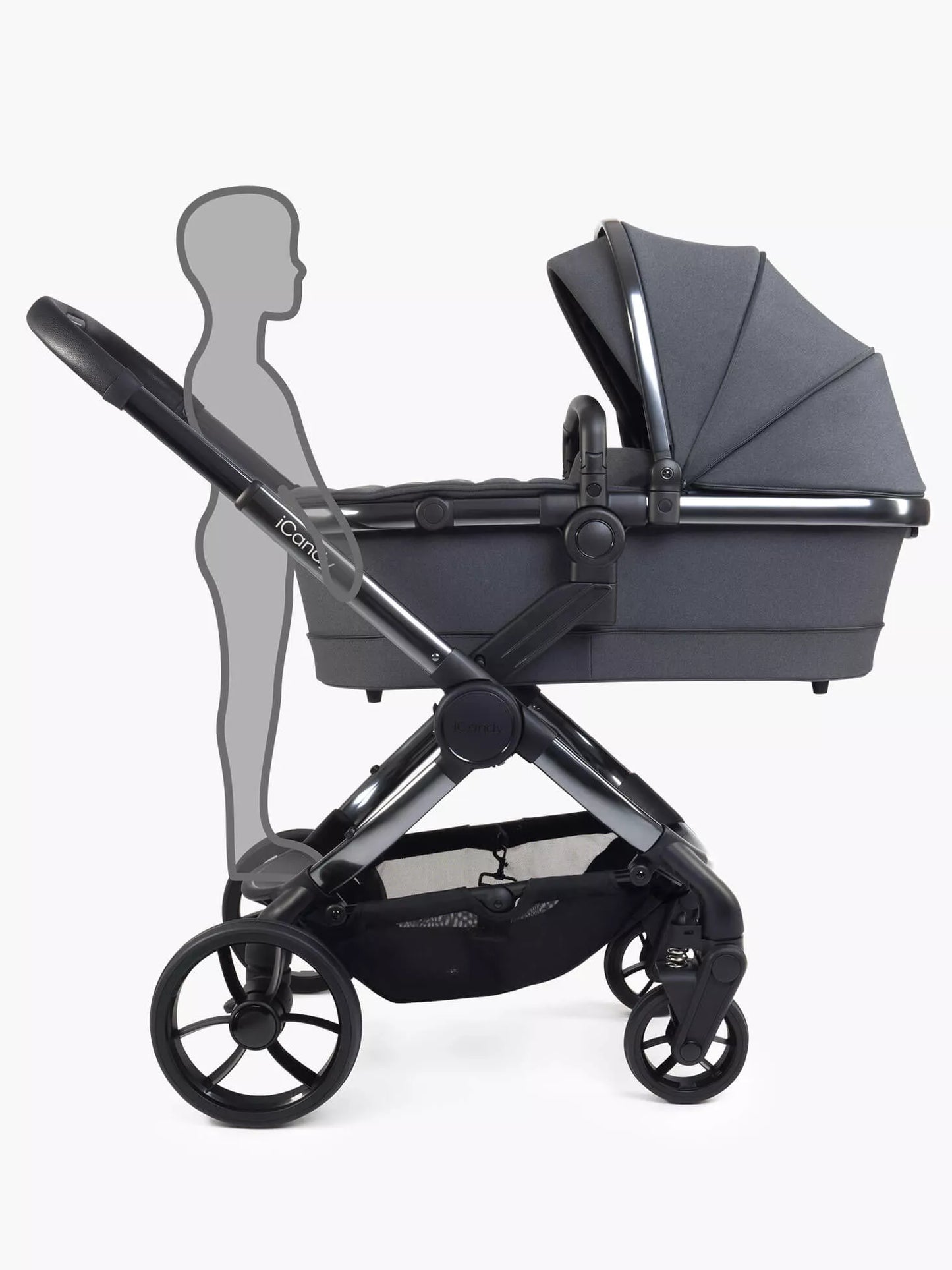 iCandy Peach 7 Pushchair & Carrycot Bundle in Dark Grey