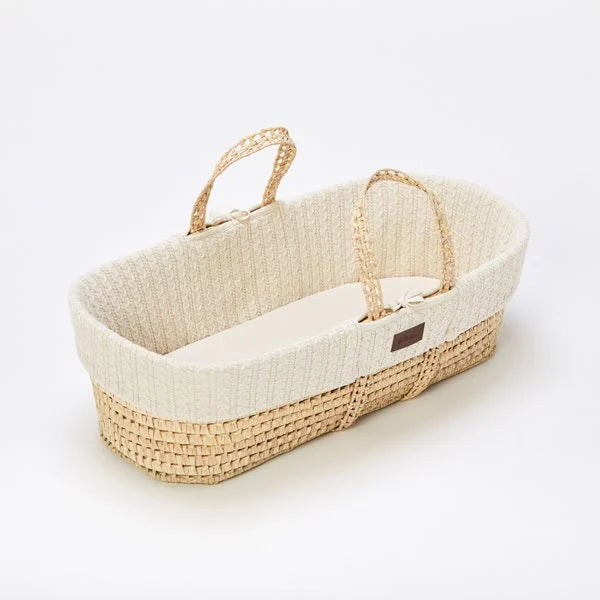 LGS Organic Knitted Moses Basket & Mattress