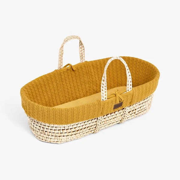 LGS Organic Knitted Moses Basket & Mattress