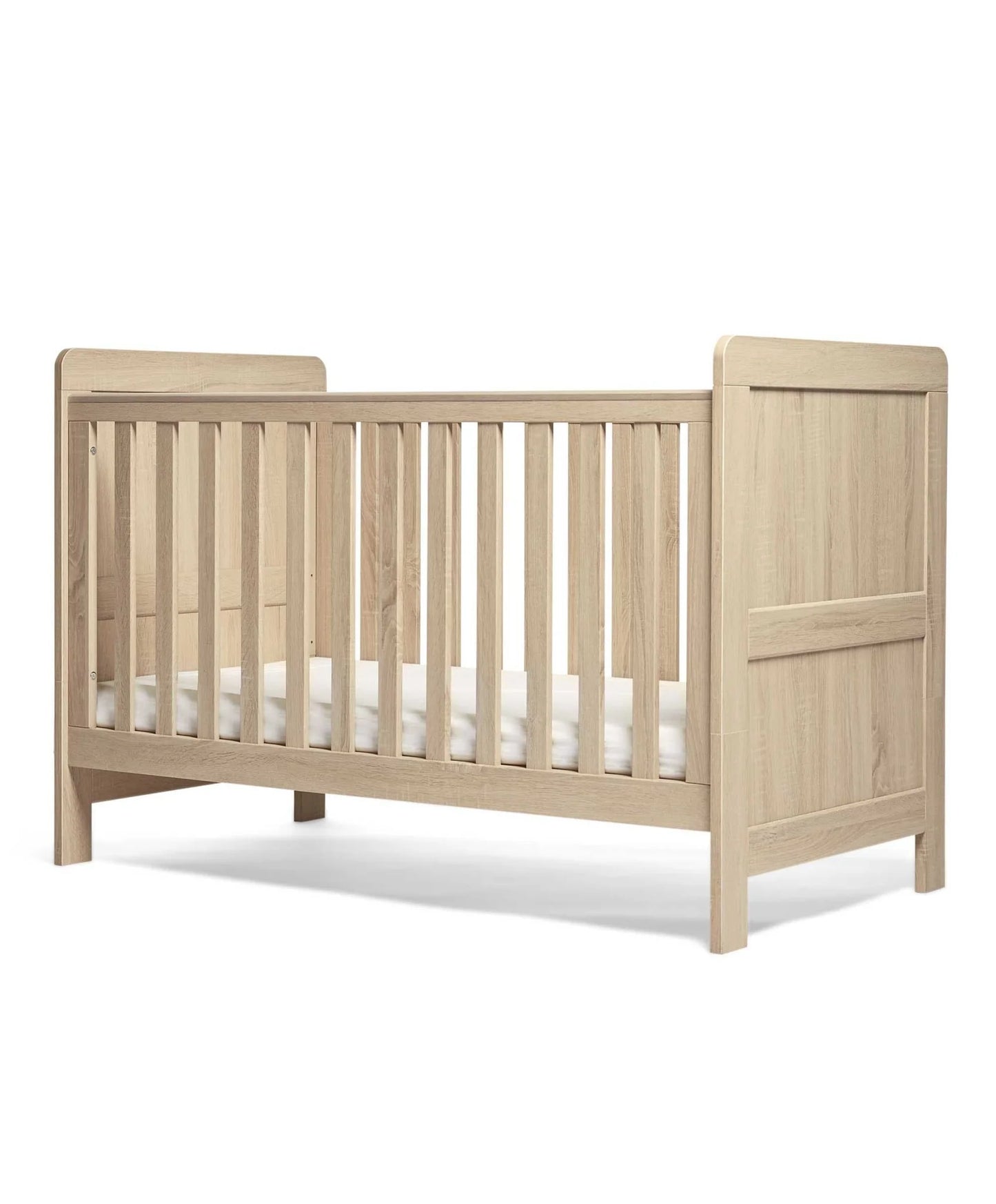 Mamas & Papas Atlas 3 Piece Cotbed Range with Dresser Changer & Wardrobe - Light Oak