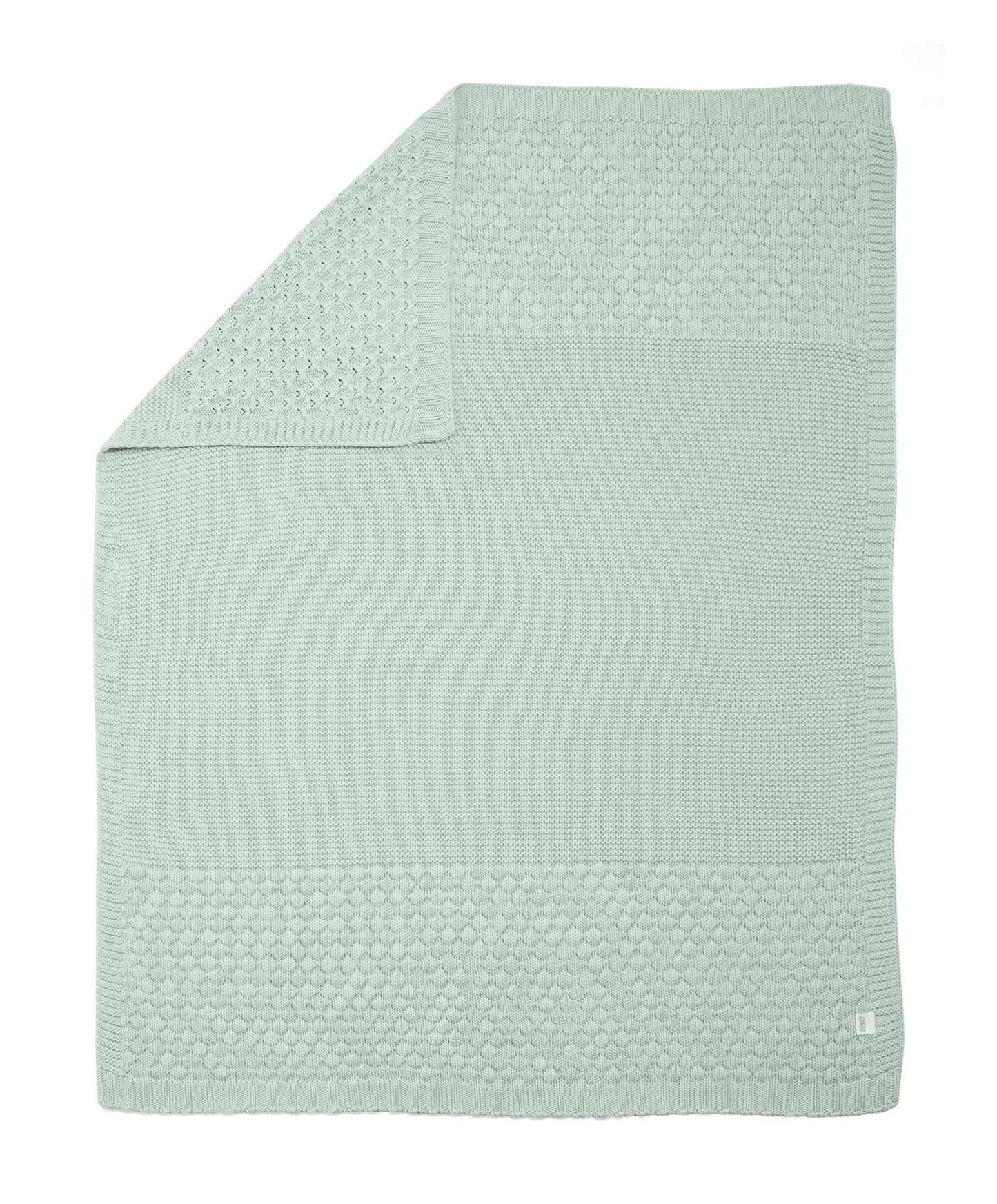 Mamas & Papas Welcome to the World Seedling Knitted Blanket - Blue/Green