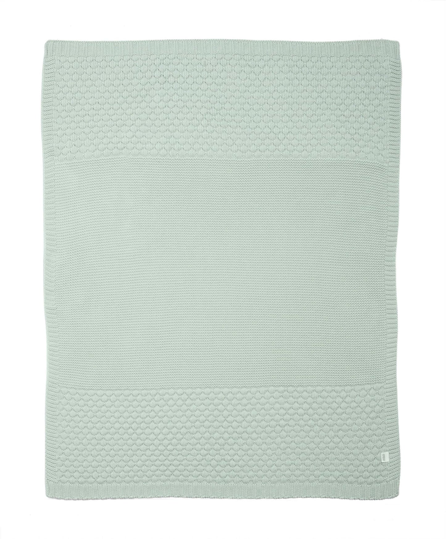 Mamas & Papas Welcome to the World Seedling Knitted Blanket - Blue/Green