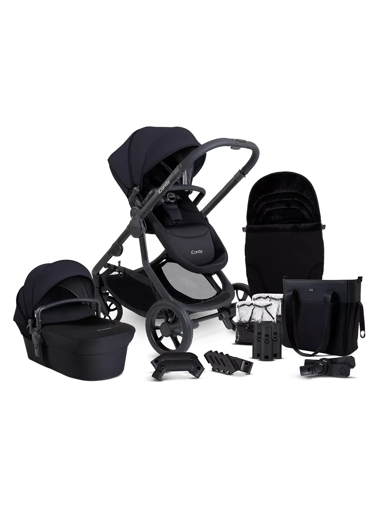 iCandy Orange 4 Pushchair Bundle in Black Edition