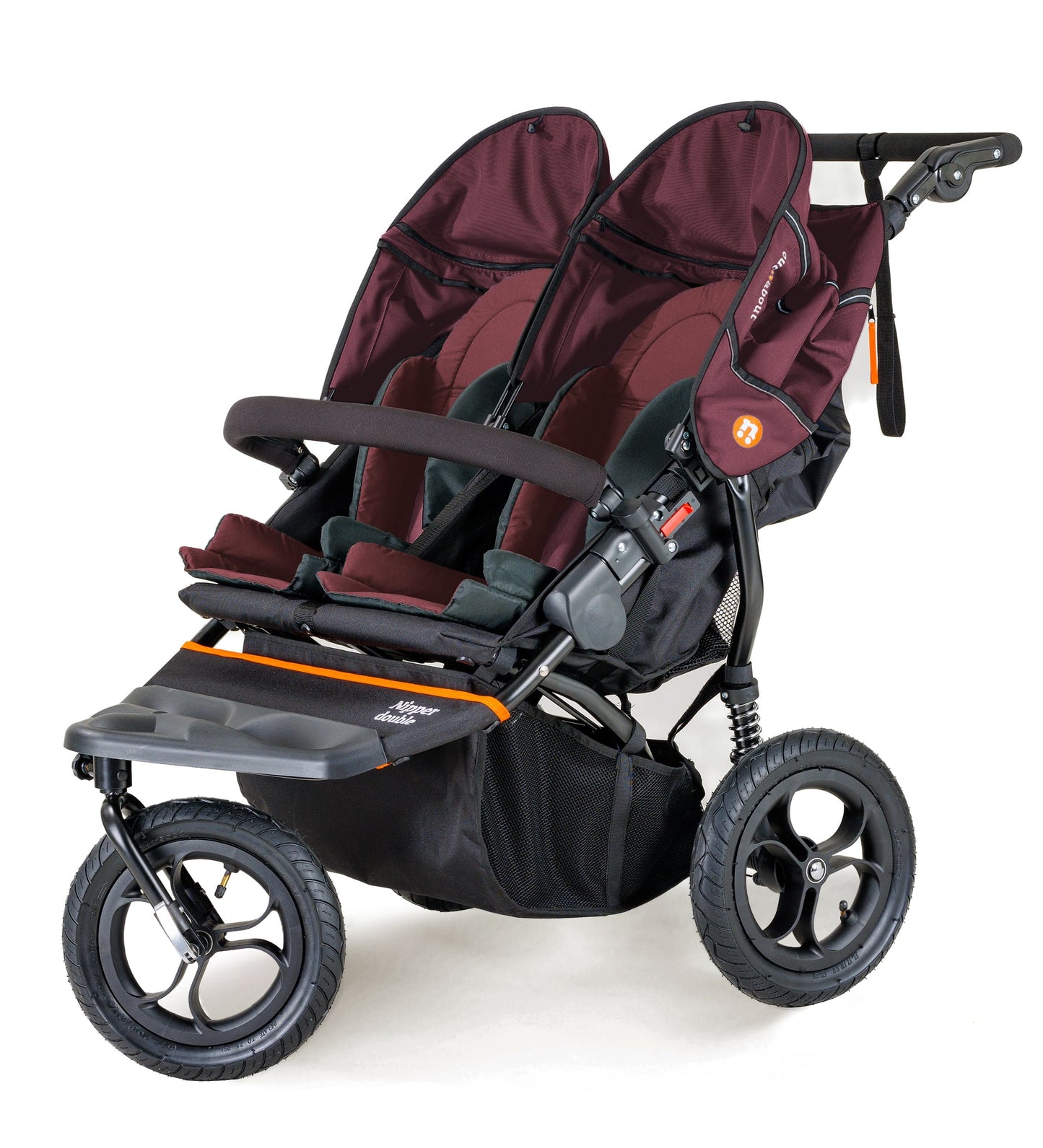 OutnAbout Nipper V5 Double Pushchair Brambleberry Red